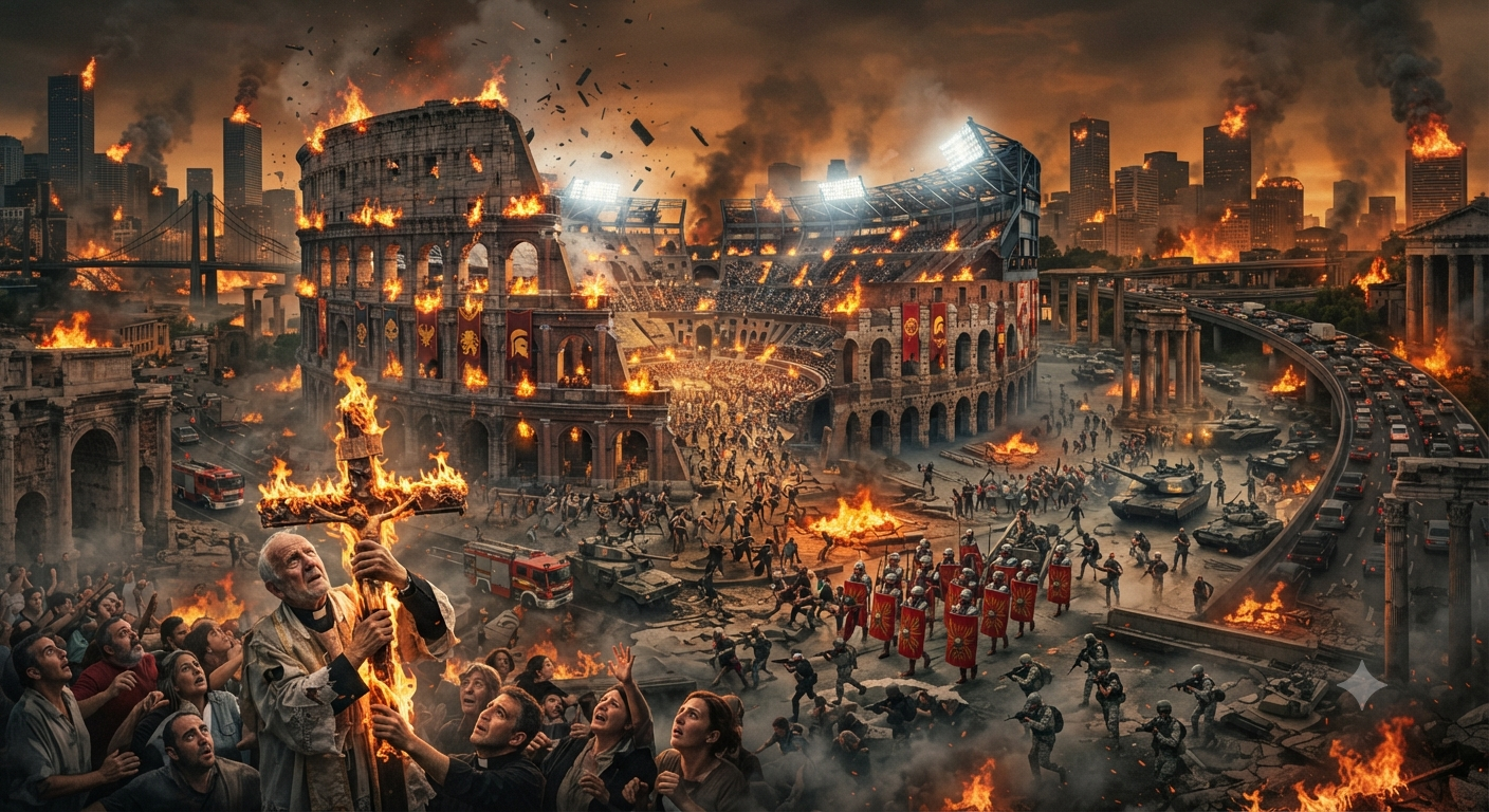 Romanesque Dumpster Fire Emulation Archives Background